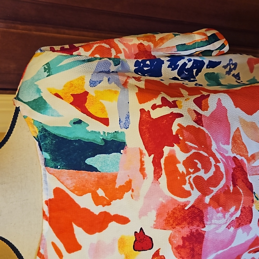 CHICO'S BLOUSE TOP SHIRT LIGHTWEIGHT SHORTSLEEVE 16/18P COLORFUL - Picture 3 of 7